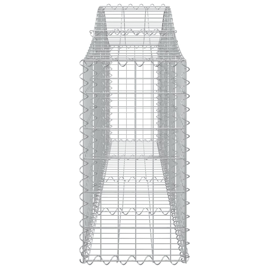 Berkfield Arched Gabion Baskets 2 pcs 200x30x60/80 cm Galvanised Iron