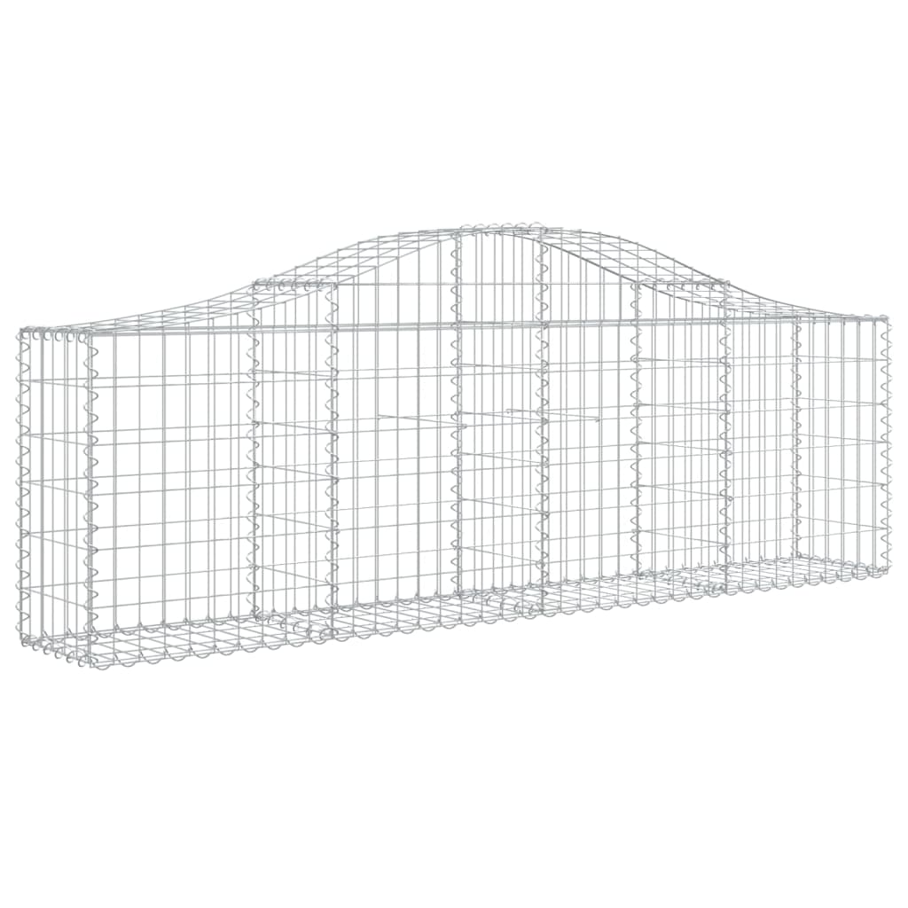 Berkfield Arched Gabion Baskets 9 pcs 200x30x60/80 cm Galvanised Iron