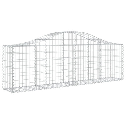 Berkfield Arched Gabion Baskets 9 pcs 200x30x60/80 cm Galvanised Iron