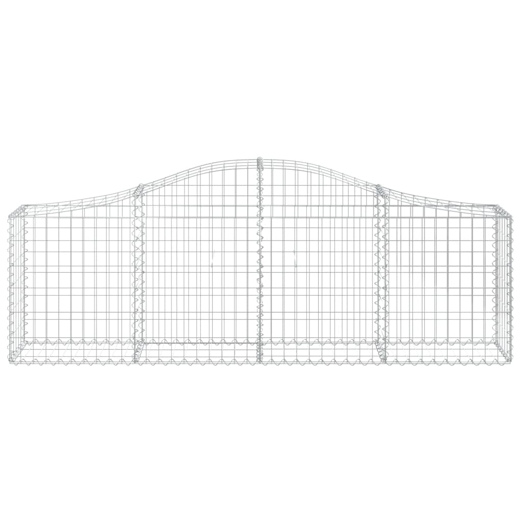 Berkfield Arched Gabion Baskets 9 pcs 200x30x60/80 cm Galvanised Iron