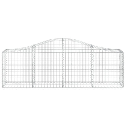 Berkfield Arched Gabion Baskets 9 pcs 200x30x60/80 cm Galvanised Iron