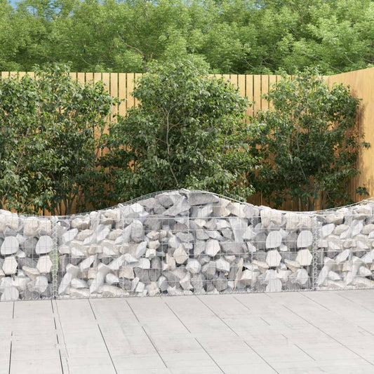 Berkfield Arched Gabion Baskets 18 pcs 200x30x60/80 cm Galvanised Iron