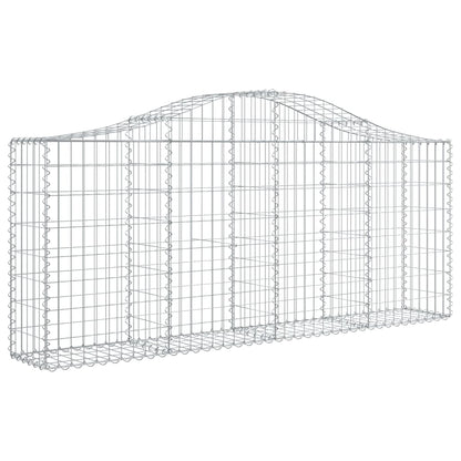 Berkfield Arched Gabion Baskets 11 pcs 200x30x80/100 cm Galvanised Iron