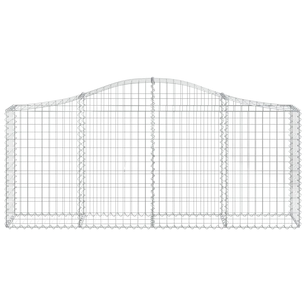 Berkfield Arched Gabion Baskets 11 pcs 200x30x80/100 cm Galvanised Iron