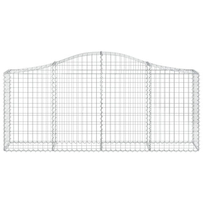 Berkfield Arched Gabion Baskets 11 pcs 200x30x80/100 cm Galvanised Iron