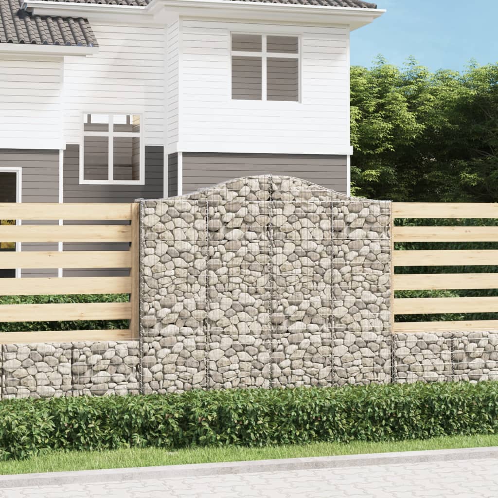 Berkfield Arched Gabion Baskets 18 pcs 200x30x180/200 cm Galvanised Iron