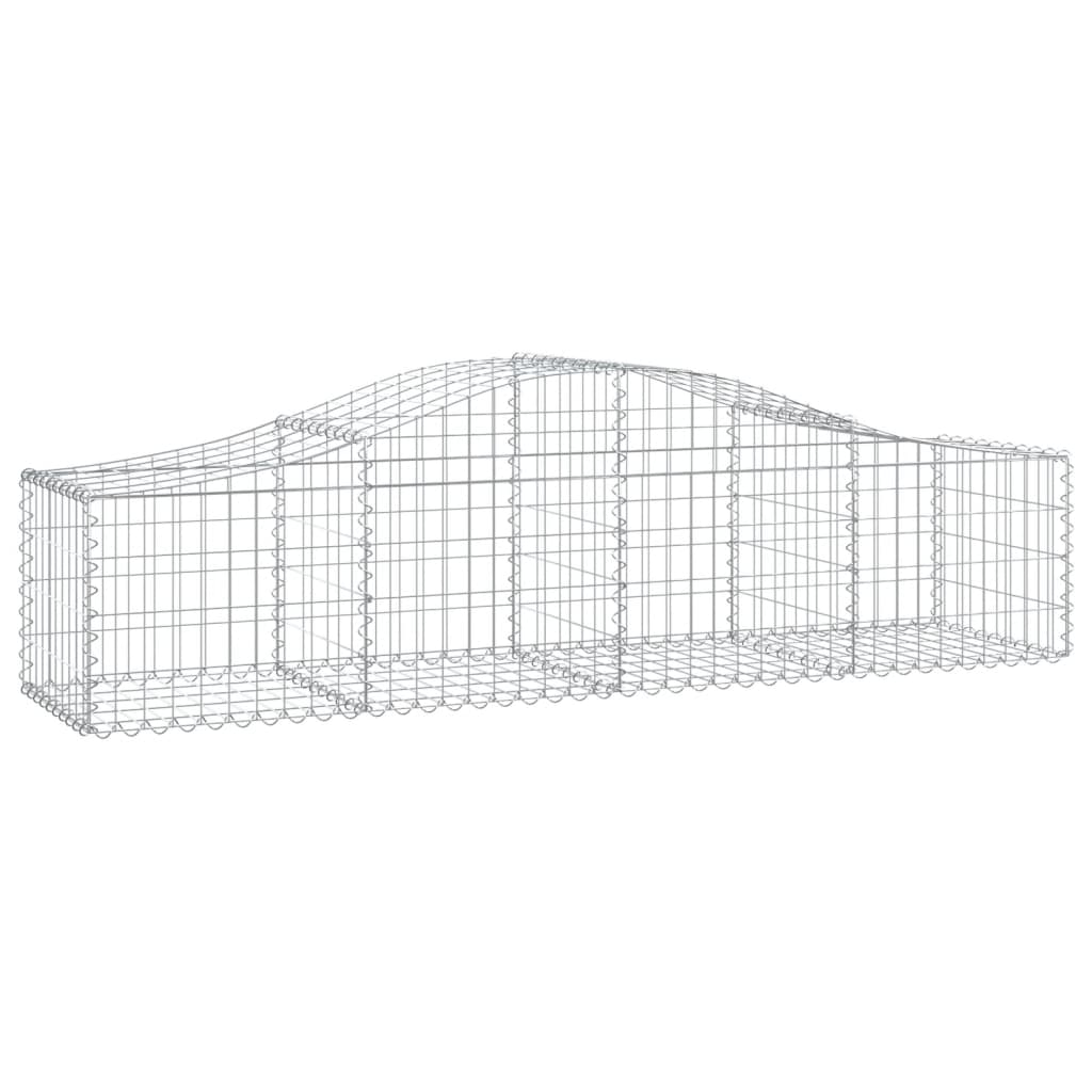 Berkfield Arched Gabion Baskets 2 pcs 200x50x40/60 cm Galvanised Iron