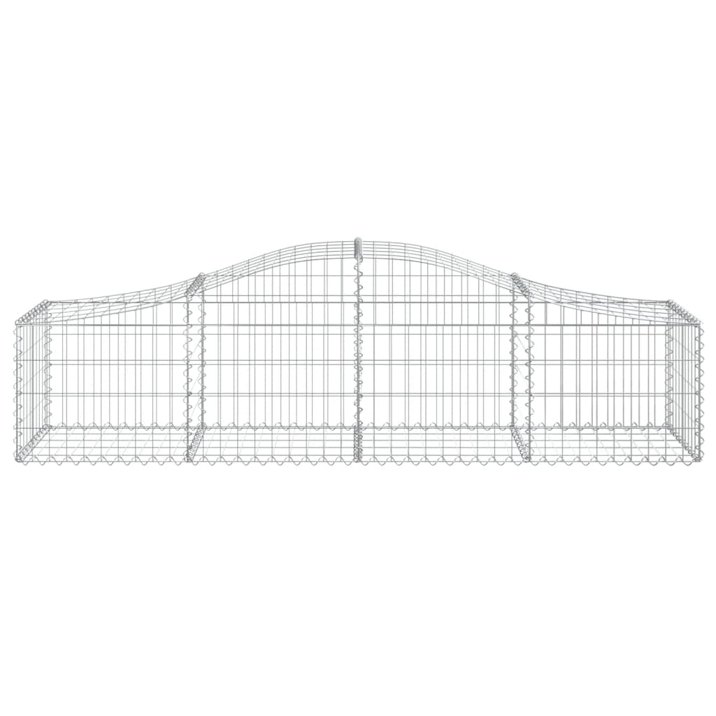 Berkfield Arched Gabion Baskets 2 pcs 200x50x40/60 cm Galvanised Iron