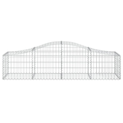 Berkfield Arched Gabion Baskets 2 pcs 200x50x40/60 cm Galvanised Iron