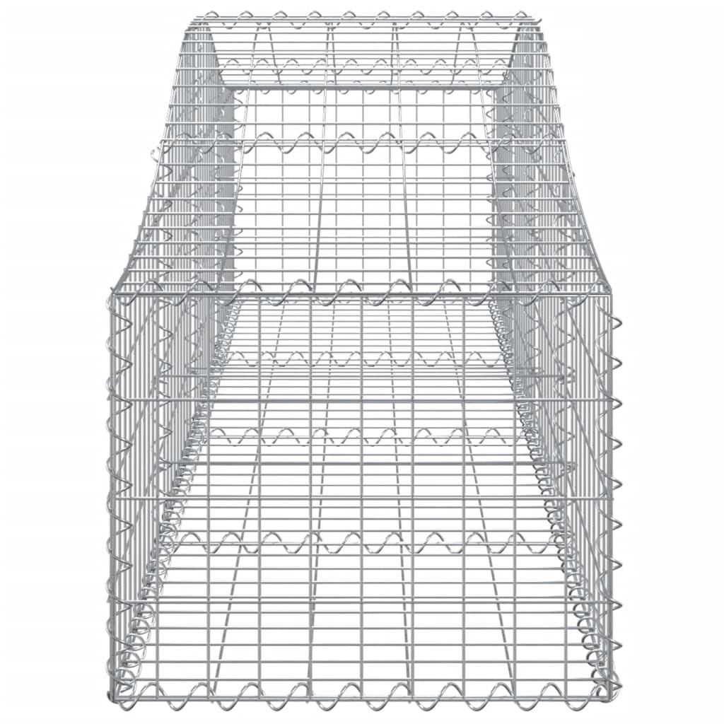 Berkfield Arched Gabion Baskets 2 pcs 200x50x40/60 cm Galvanised Iron