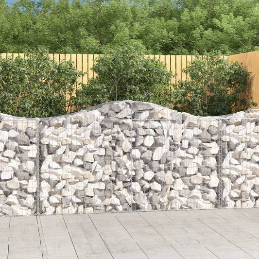 Berkfield Arched Gabion Baskets 8 pcs 200x50x100/120 cm Galvanised Iron