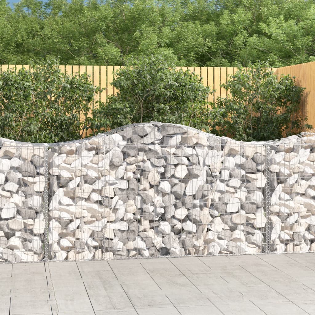 Berkfield Arched Gabion Baskets 50 pcs 200x50x100/120 cm Galvanised Iron