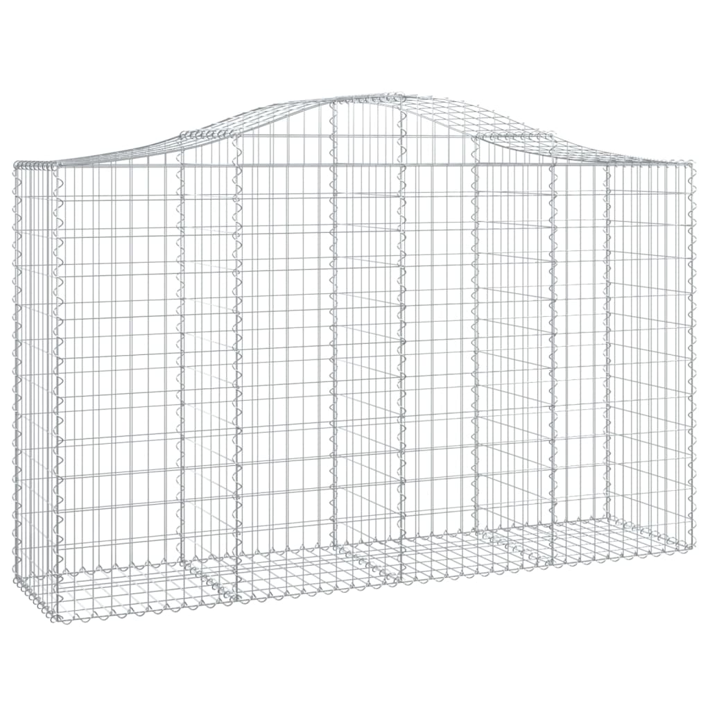 Berkfield Arched Gabion Baskets 6 pcs 200x50x120/140 cm Galvanised Iron