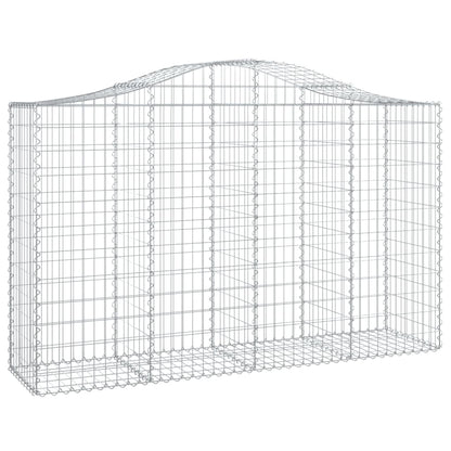 Berkfield Arched Gabion Baskets 6 pcs 200x50x120/140 cm Galvanised Iron