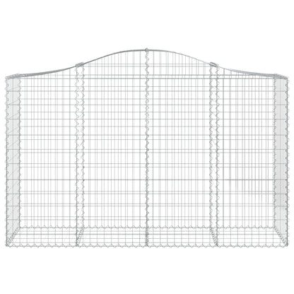 Berkfield Arched Gabion Baskets 6 pcs 200x50x120/140 cm Galvanised Iron