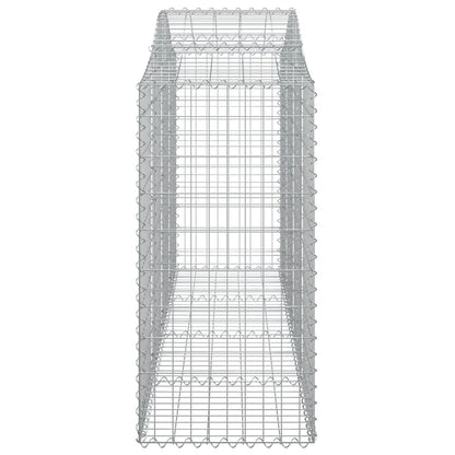 Berkfield Arched Gabion Baskets 6 pcs 200x50x120/140 cm Galvanised Iron