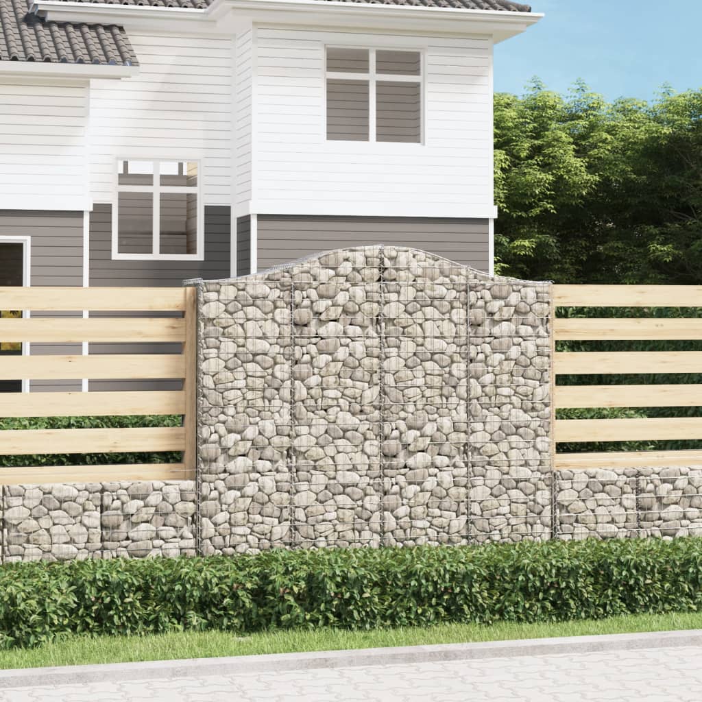 Berkfield Arched Gabion Baskets 18 pcs 200x50x180/200 cm Galvanised Iron