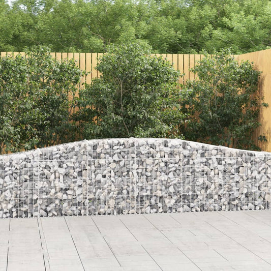 Berkfield Arched Gabion Baskets 4 pcs 400x30x60/80 cm Galvanised Iron