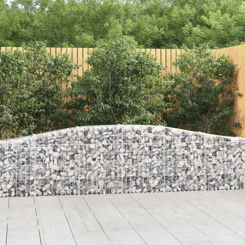 Berkfield Arched Gabion Baskets 7 pcs 400x30x60/80 cm Galvanised Iron