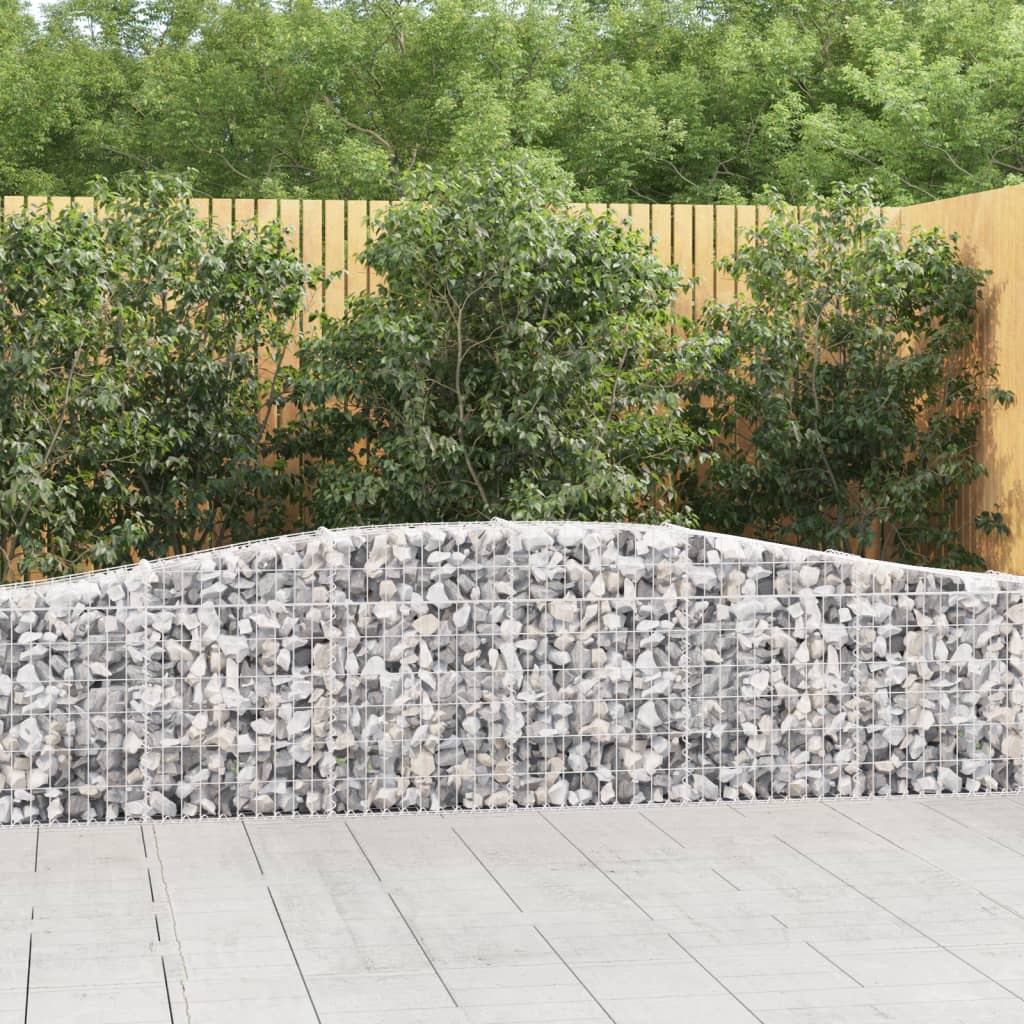 Berkfield Arched Gabion Baskets 9 pcs 400x30x60/80 cm Galvanised Iron
