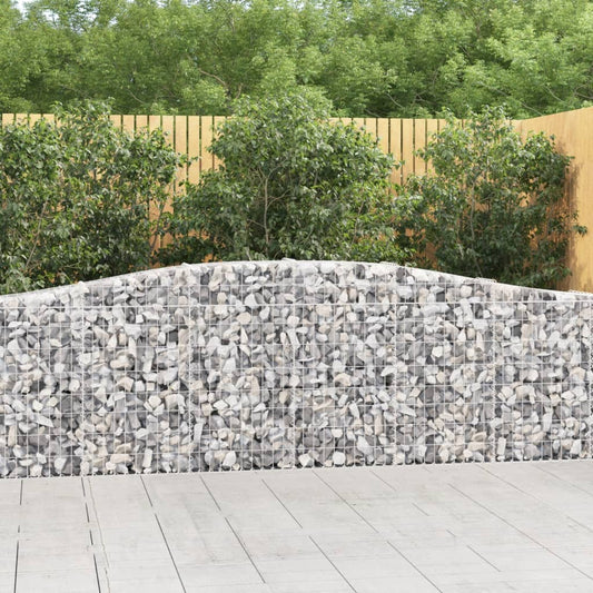 Berkfield Arched Gabion Baskets 25 pcs 400x30x80/100 cm Galvanised Iron