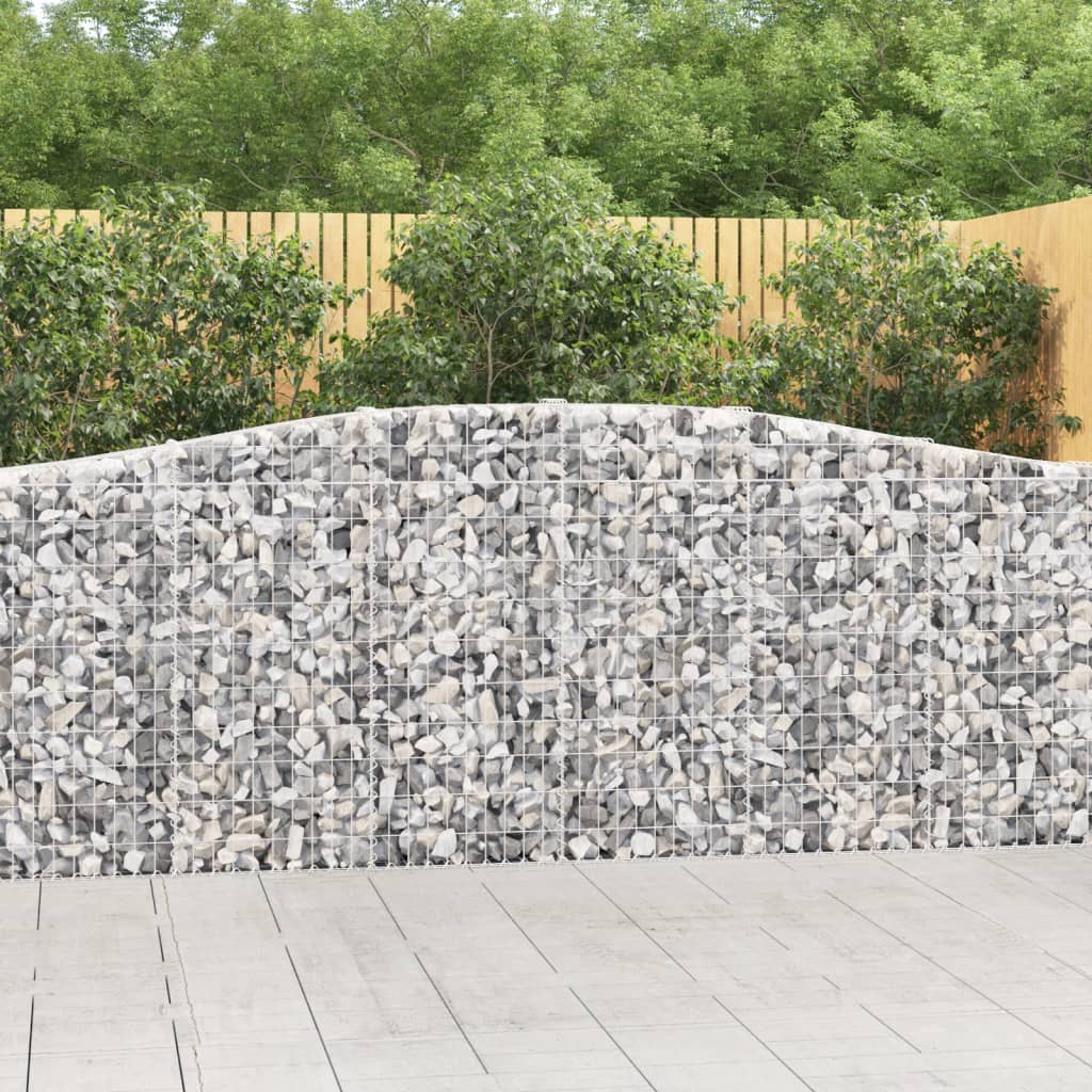 Berkfield Arched Gabion Baskets 2 pcs 400x30x100/120 cm Galvanised Iron