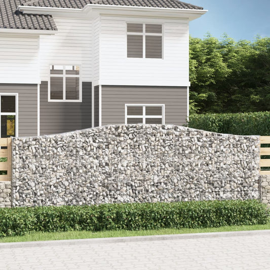 Berkfield Arched Gabion Baskets 9 pcs 400x30x140/160 cm Galvanised Iron