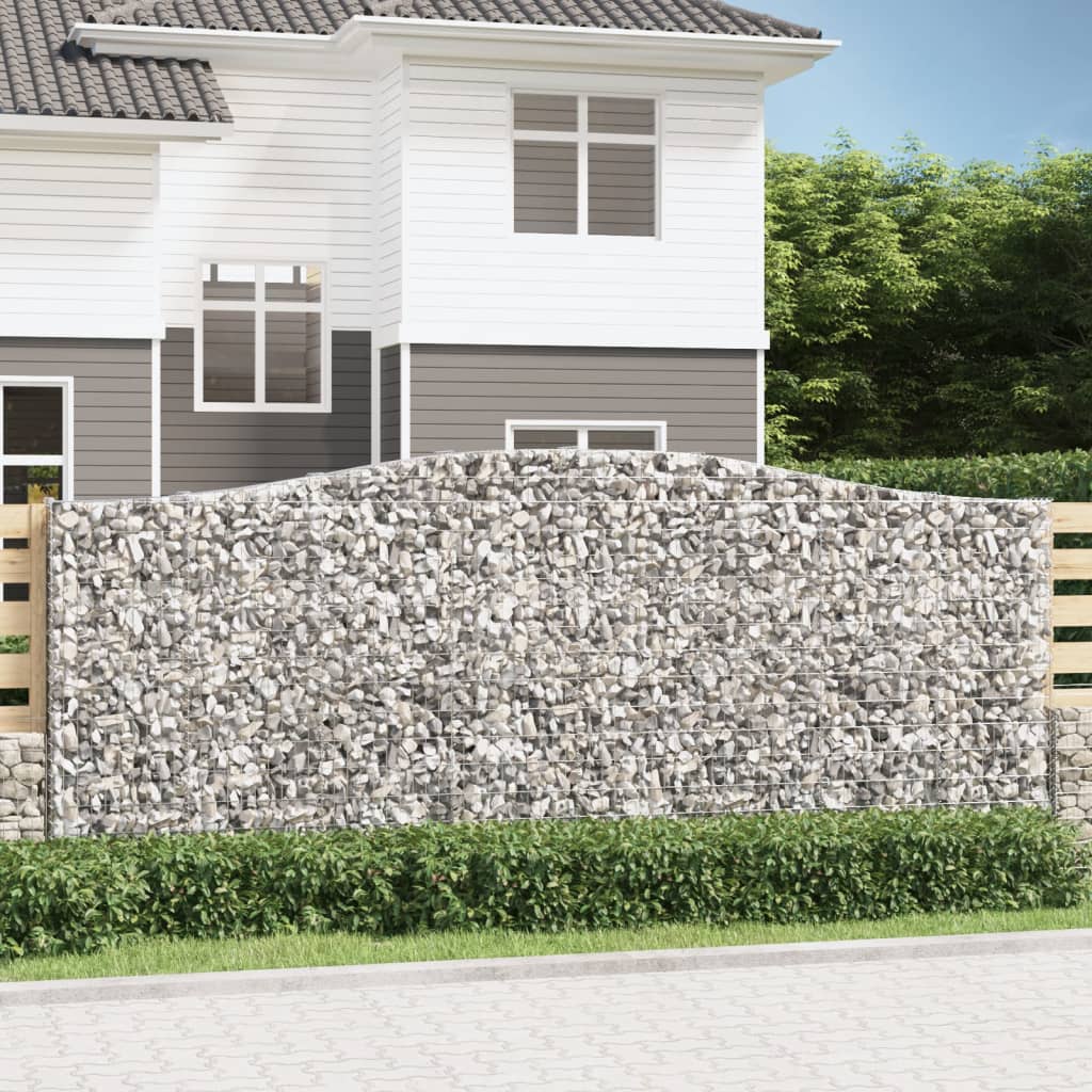 Berkfield Arched Gabion Baskets 3 pcs 400x30x160/180 cm Galvanised Iron
