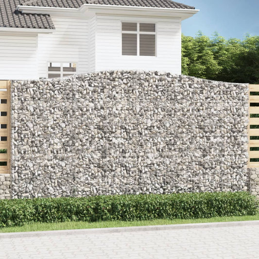 Berkfield Arched Gabion Baskets 15 pcs 400x50x220/240 cm Galvanised Iron