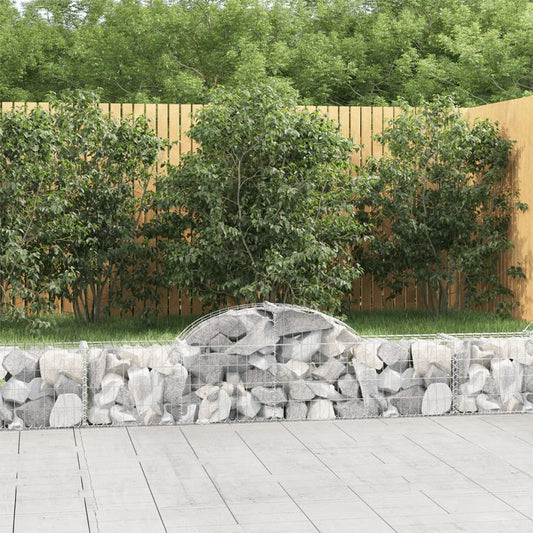 Berkfield Arched Gabion Baskets 2 pcs 200x30x40/60 cm Galvanised Iron