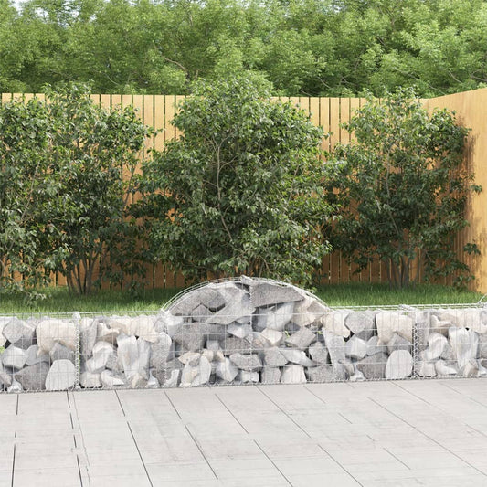 Berkfield Arched Gabion Baskets 18 pcs 200x30x40/60 cm Galvanised Iron