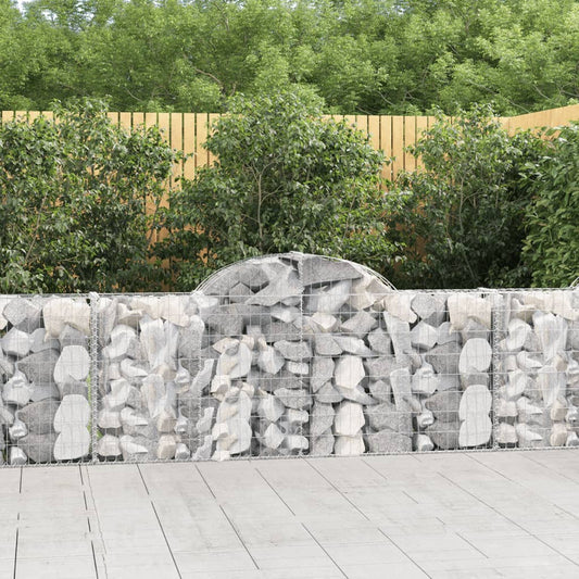 Berkfield Arched Gabion Baskets 14 pcs 200x30x80/100 cm Galvanised Iron