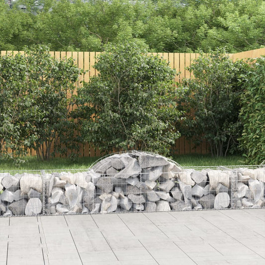 Berkfield Arched Gabion Baskets 18 pcs 200x50x40/60 cm Galvanised Iron