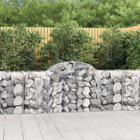 Berkfield Arched Gabion Baskets 3 pcs 200x50x80/100 cm Galvanised Iron