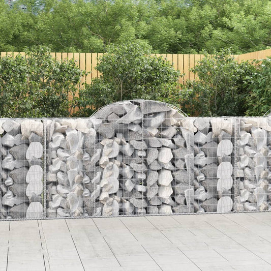 Berkfield Arched Gabion Baskets 2 pcs 200x50x100/120 cm Galvanised Iron