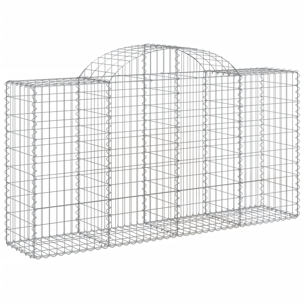 Berkfield Arched Gabion Baskets 3 pcs 200x50x100/120 cm Galvanised Iron