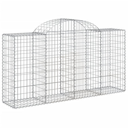 Berkfield Arched Gabion Baskets 3 pcs 200x50x100/120 cm Galvanised Iron