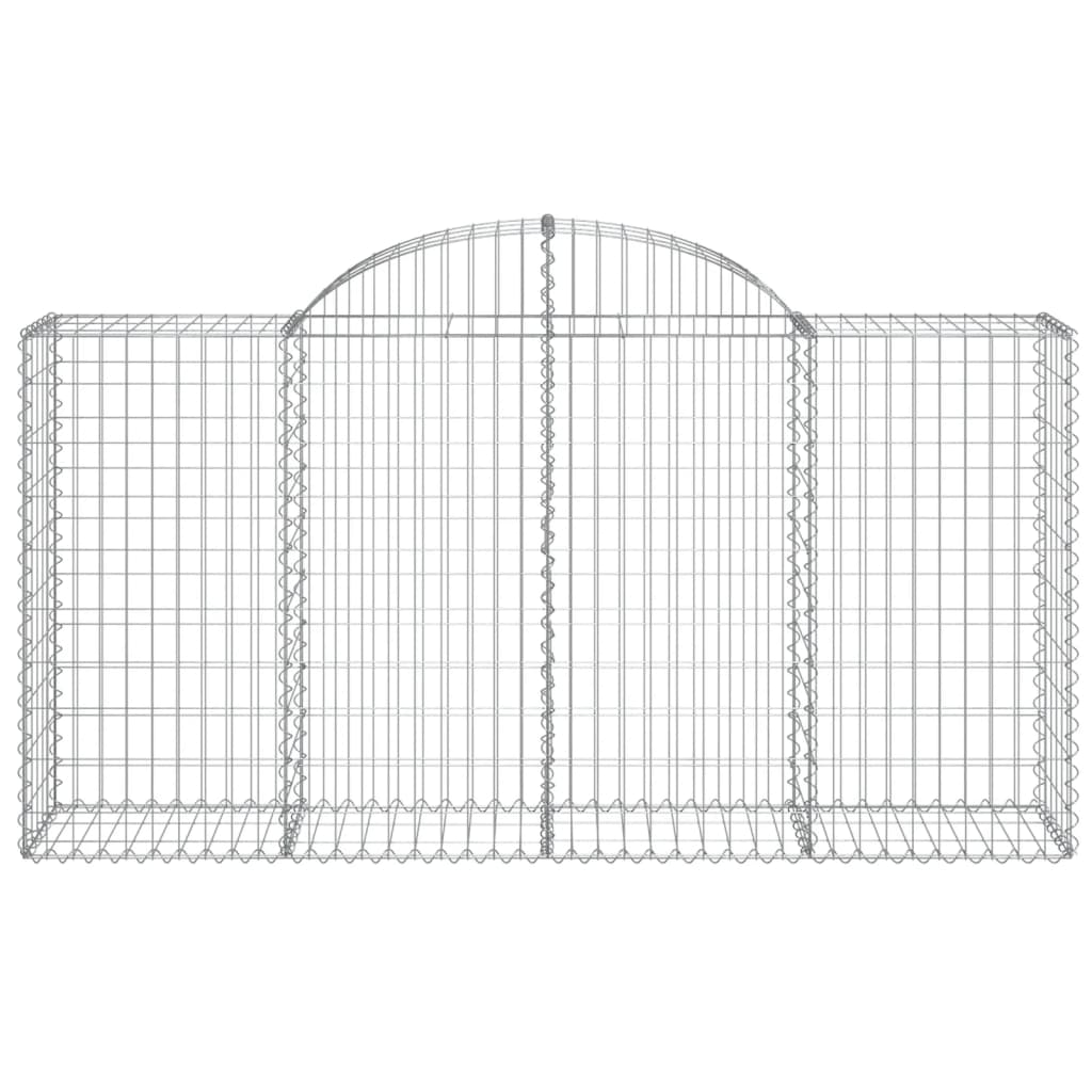 Berkfield Arched Gabion Baskets 3 pcs 200x50x100/120 cm Galvanised Iron