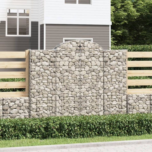 Berkfield Arched Gabion Baskets 18 pcs 200x50x160/180 cm Galvanised Iron