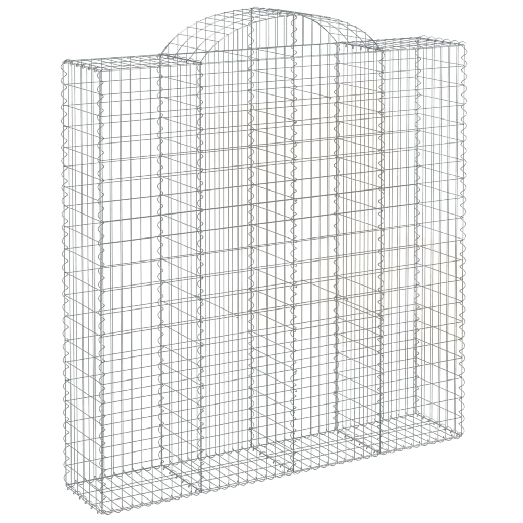 Berkfield Arched Gabion Baskets 4 pcs 200x50x200/220 cm Galvanised Iron