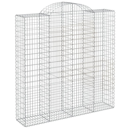 Berkfield Arched Gabion Baskets 4 pcs 200x50x200/220 cm Galvanised Iron