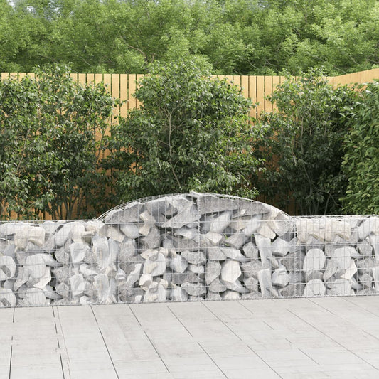 Berkfield Arched Gabion Baskets 8 pcs 300x30x60/80 cm Galvanised Iron