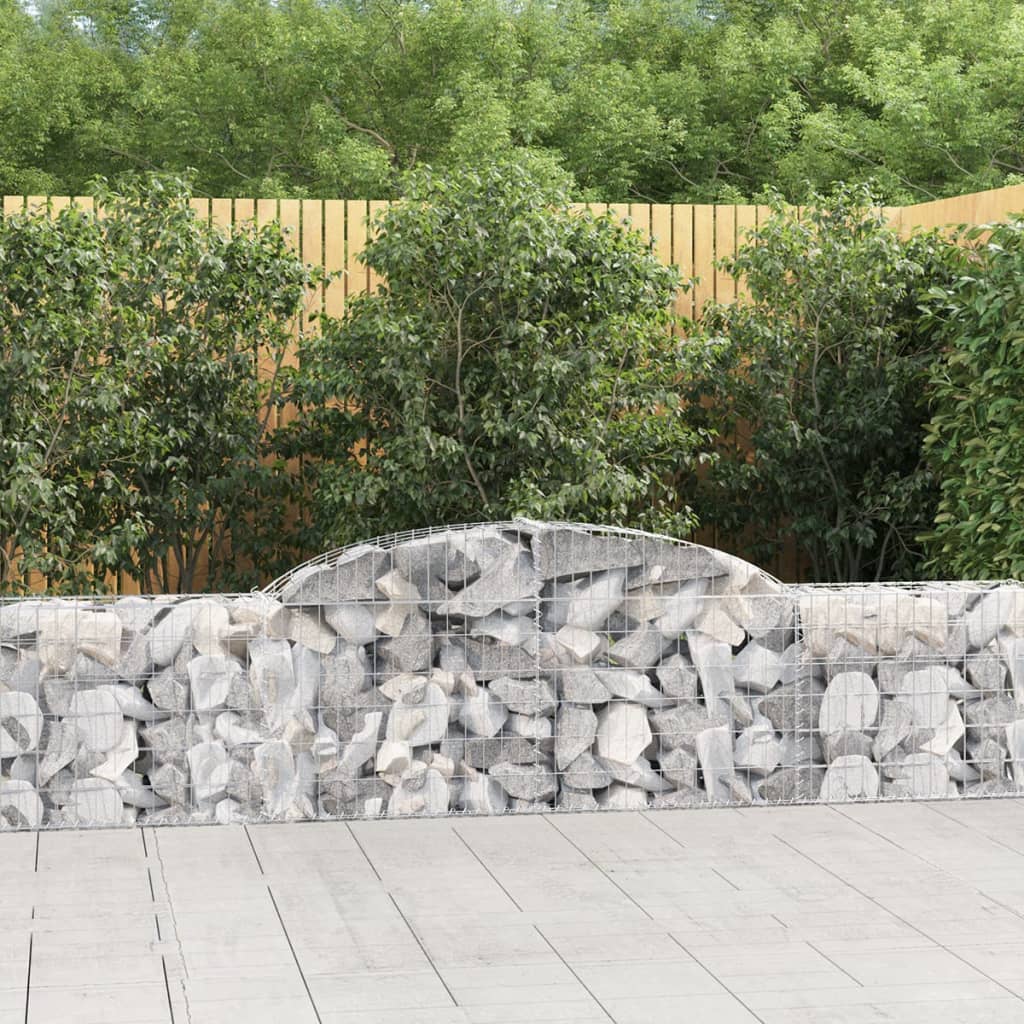Berkfield Arched Gabion Baskets 30 pcs 300x30x60/80 cm Galvanised Iron