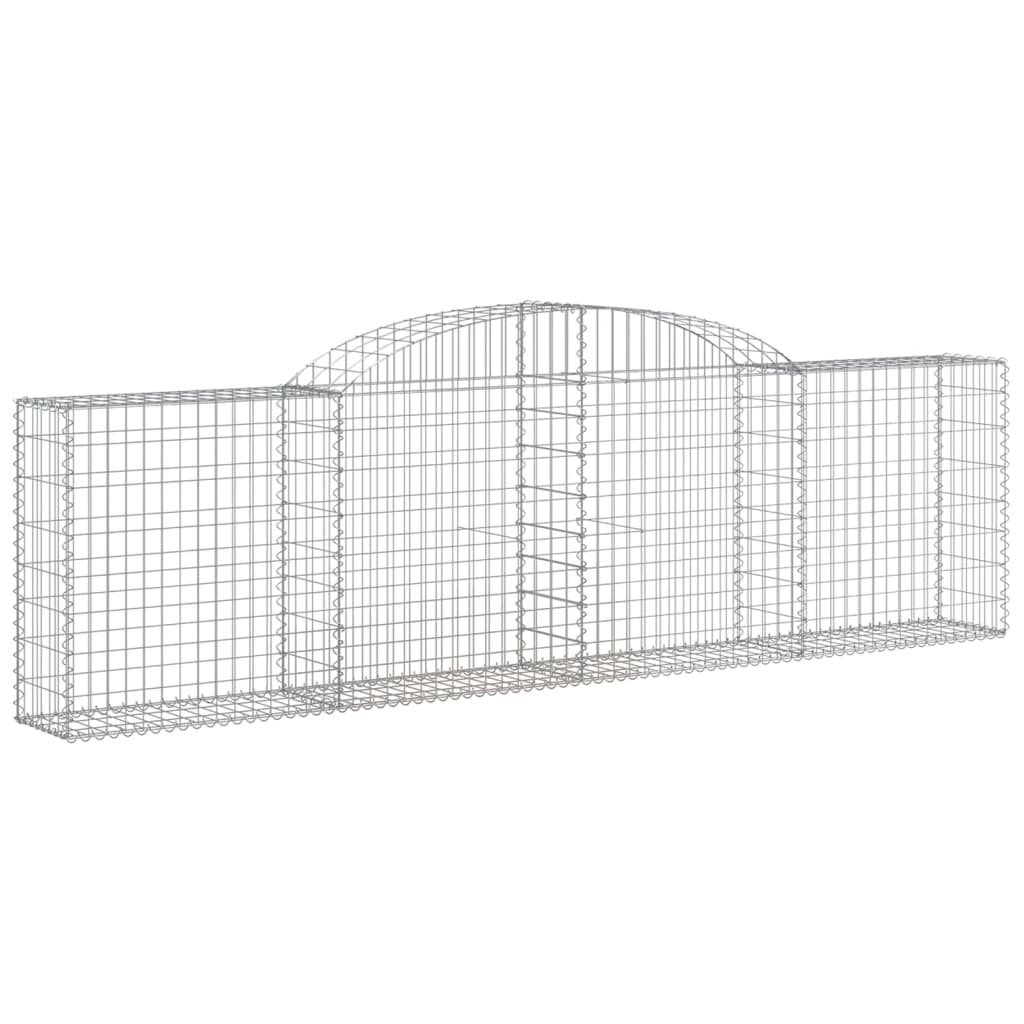 Berkfield Arched Gabion Baskets 7 pcs 300x30x80/100 cm Galvanised Iron