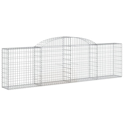 Berkfield Arched Gabion Baskets 7 pcs 300x30x80/100 cm Galvanised Iron