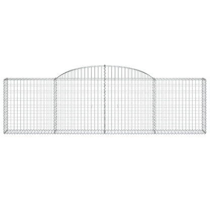 Berkfield Arched Gabion Baskets 7 pcs 300x30x80/100 cm Galvanised Iron