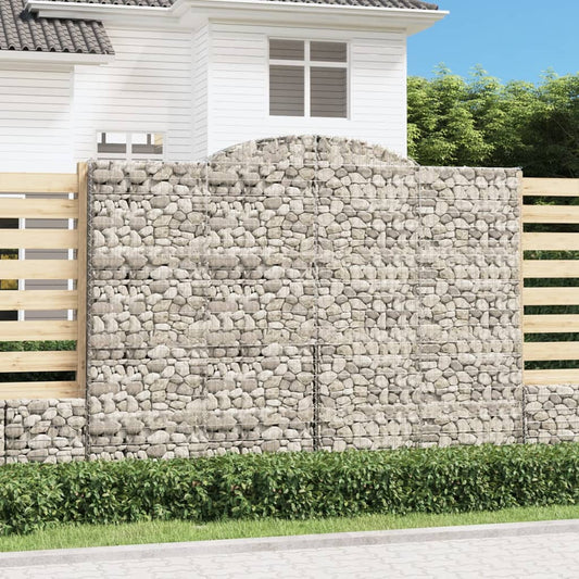 Berkfield Arched Gabion Baskets 5 pcs 300x30x220/240 cm Galvanised Iron