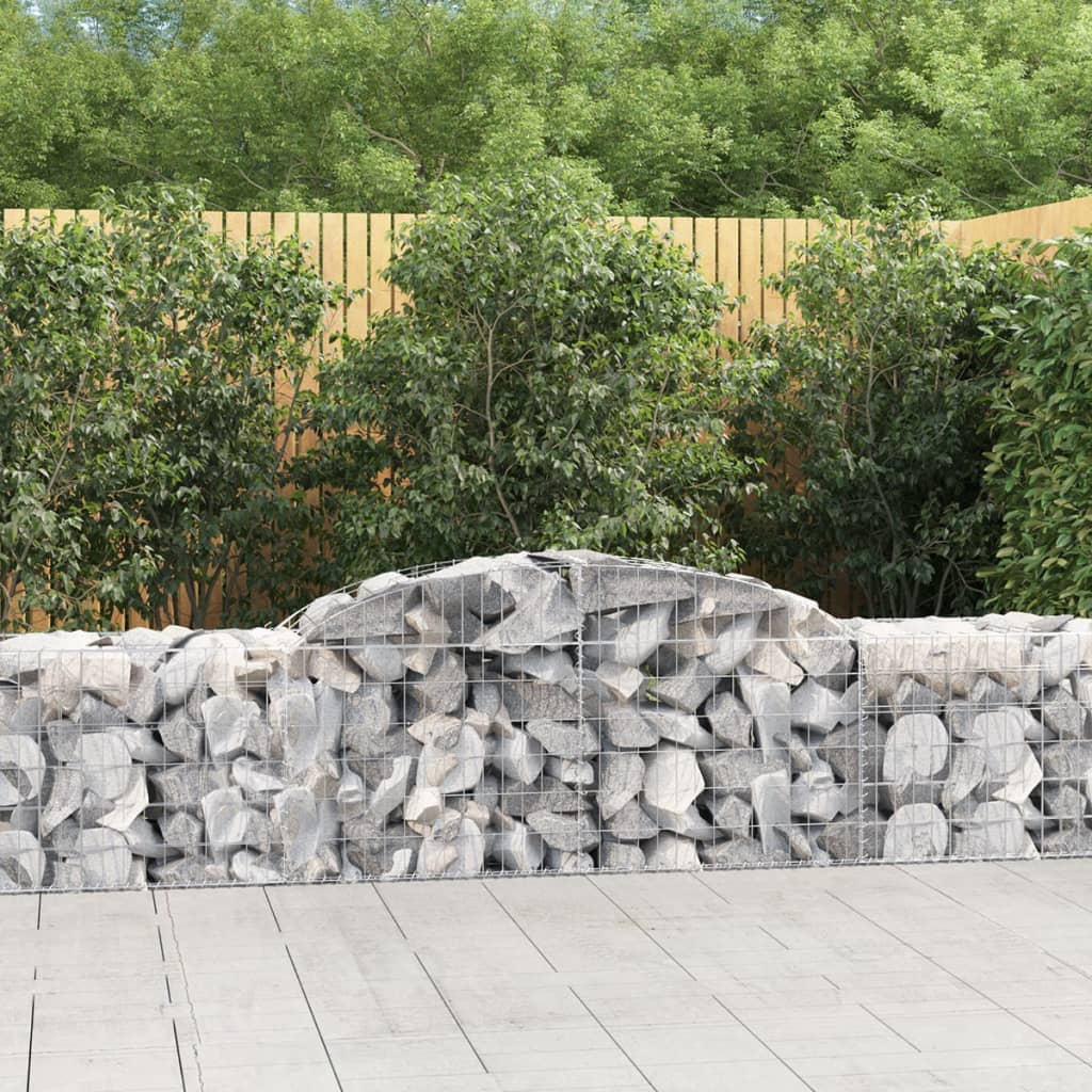 Berkfield Arched Gabion Baskets 25 pcs 300x50x60/80 cm Galvanised Iron