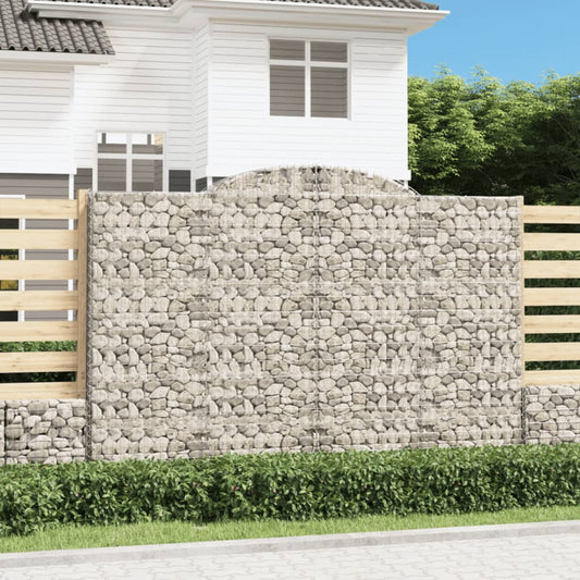 Berkfield Arched Gabion Baskets 6 pcs 300x50x200/220 cm Galvanised Iron