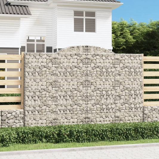 Berkfield Arched Gabion Baskets 15 pcs 300x50x200/220 cm Galvanised Iron